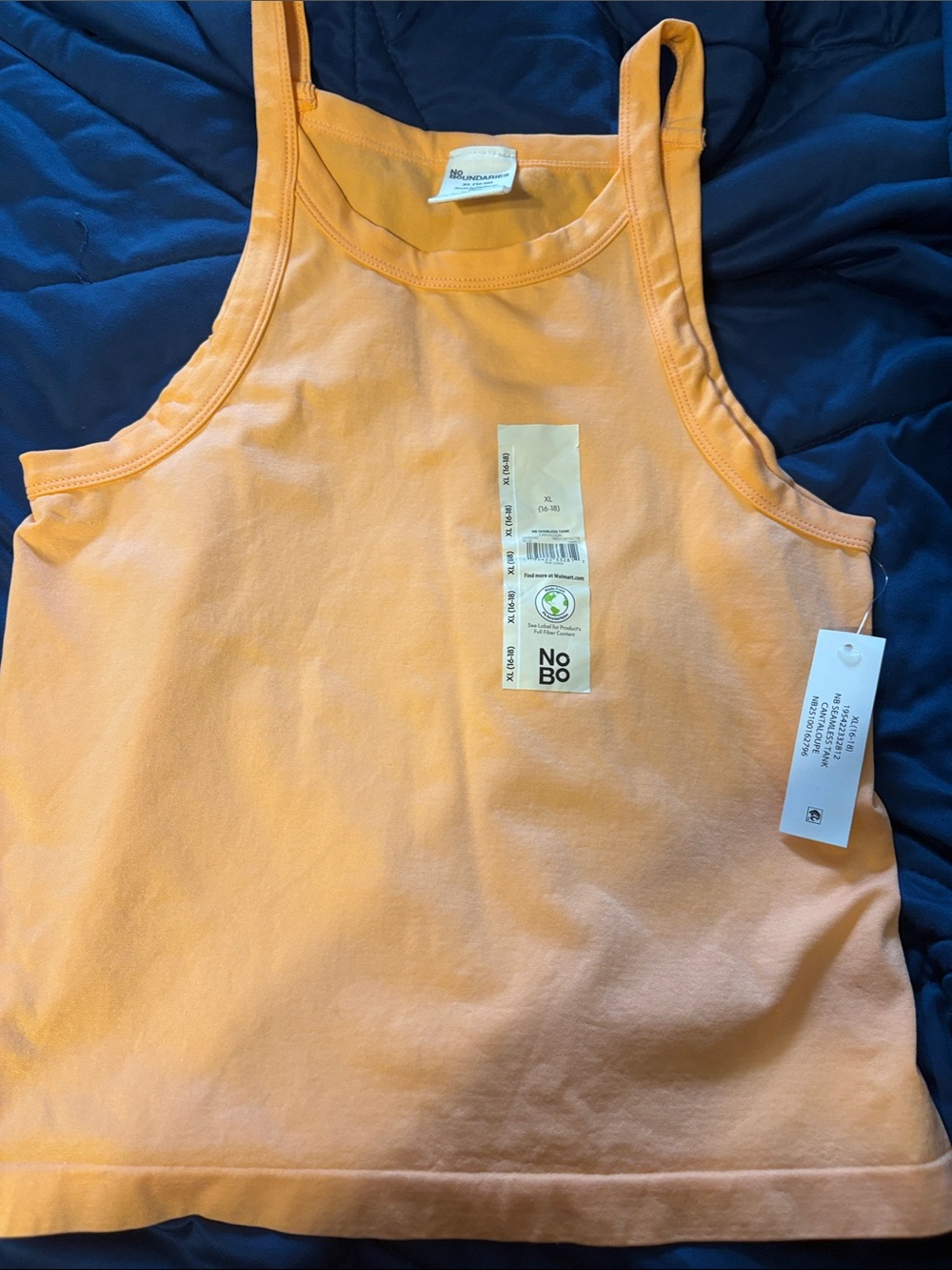 NOBO Girls' Peach-Orange Tank Top